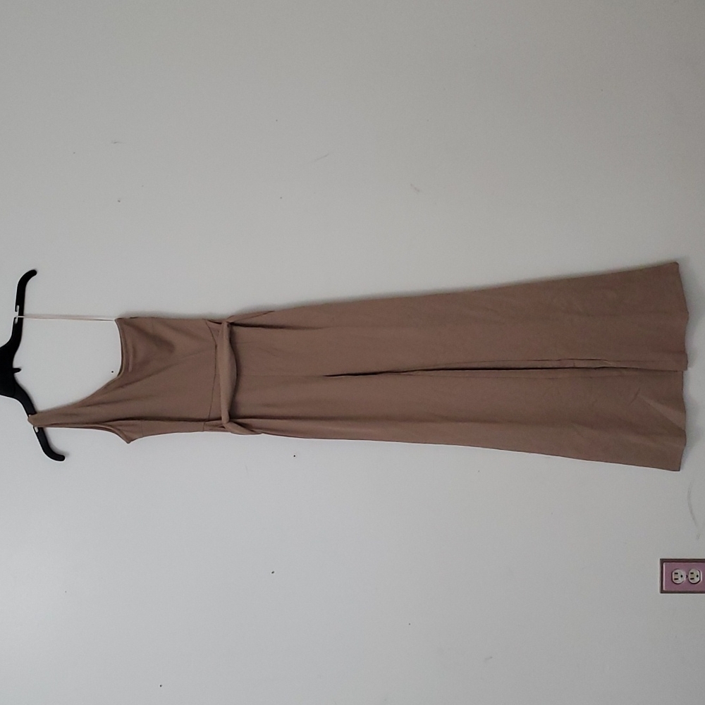 Dress Day Tan One Shoulder Jumpsuit Amoura